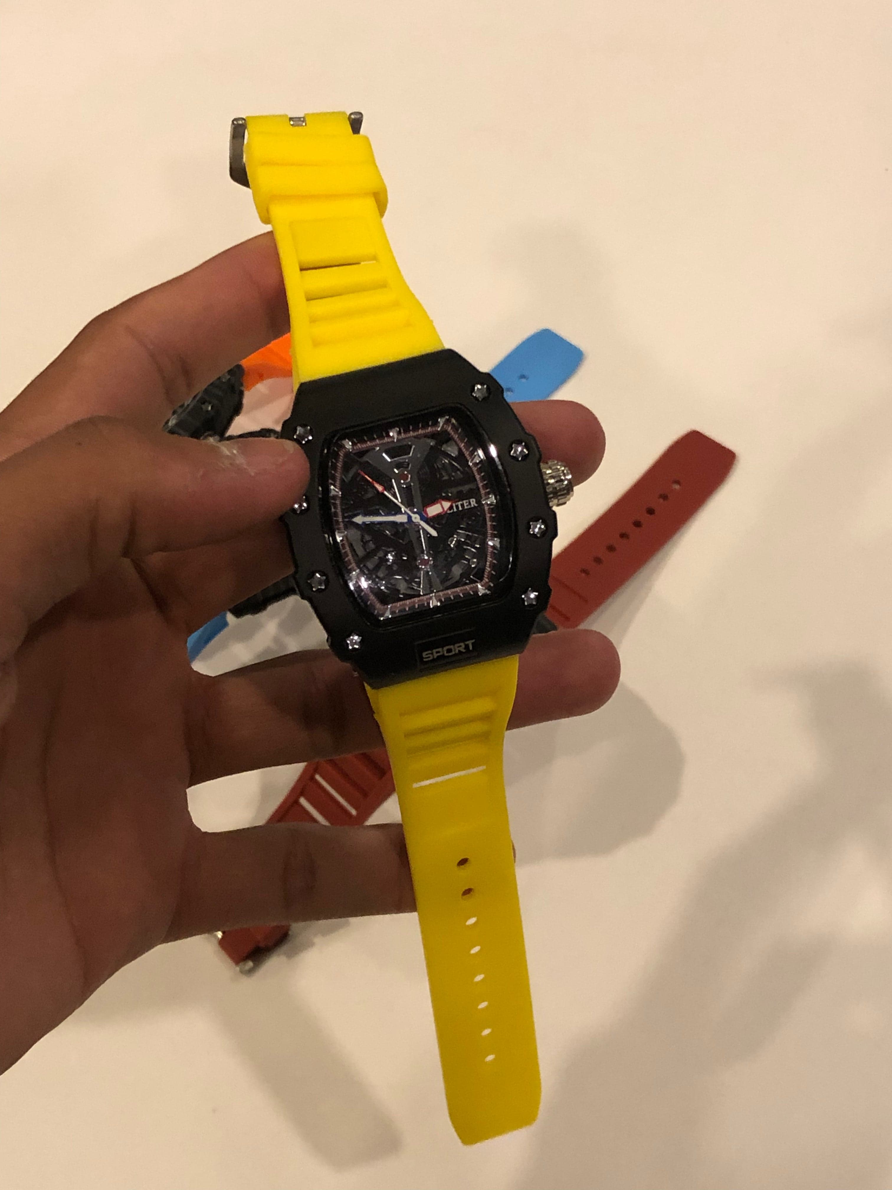 Men's Skeleton Sport Watch | RM Inspired Design | Durable Silicone Strap