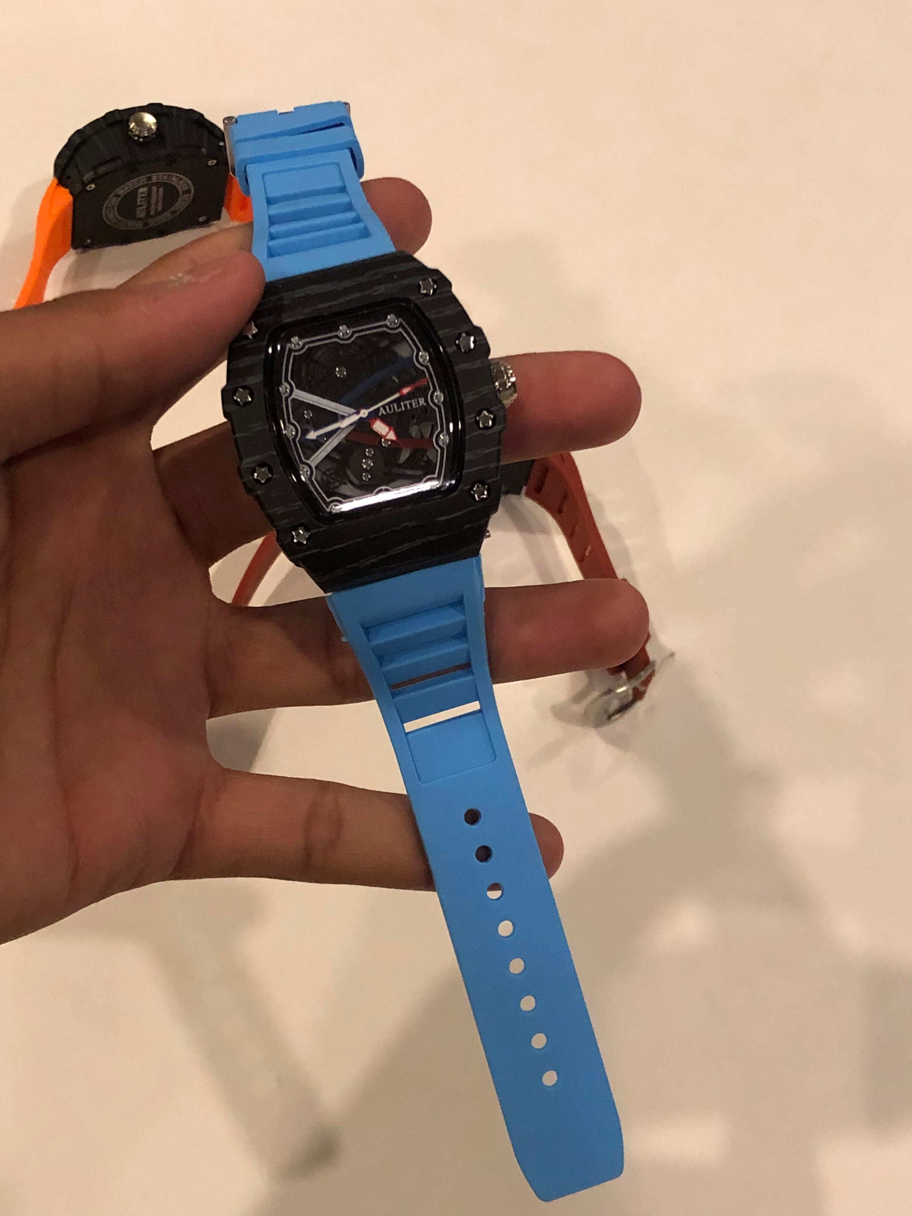 Men's Skeleton Sport Watch | RM Inspired Design | Durable Silicone Strap