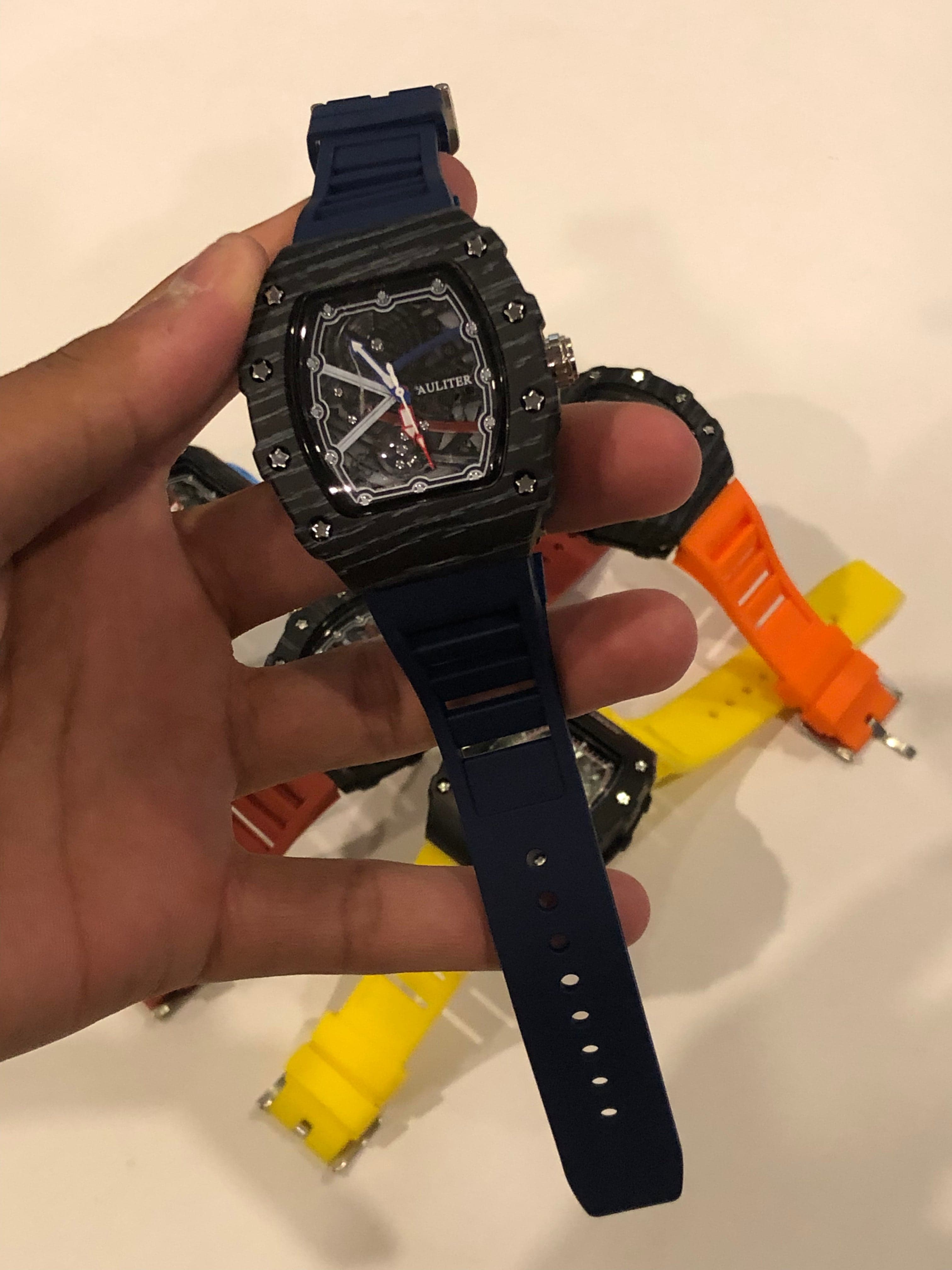 Men's Skeleton Sport Watch | RM Inspired Design | Durable Silicone Strap
