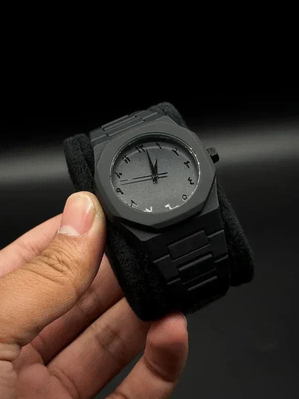 Arabic Aura Watch – Limited Edition All Black | Ultra-Light 44g Premium Fiber Strap